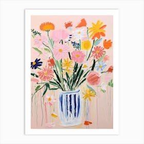 Flower Painting Fauvist Style Cosmos 2 Art Print