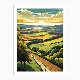 The Westweg Germany 3 Vintage Travel Illustration Art Print