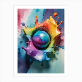 Rainbow Splatter 1 Art Print