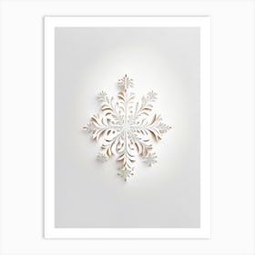 Delicate, Snowflakes, Marker Art 4 Art Print