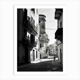Naples, Italy, Mediterranean Black And White Photography Analogue 1 Art Print