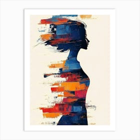 Abstract Colorful Of Woman Art Print