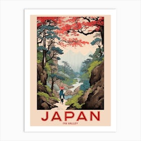 Iya Valley, Visit Japan Vintage Travel Art 3 Art Print