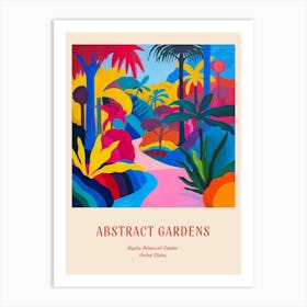 Colourful Gardens Naples Botanical Garden Usa 2 Red Poster Art Print