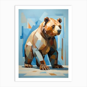 Bear In Polygons Art Print