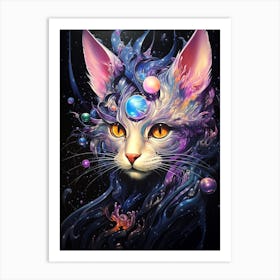 Cat In Space 7 Art Print