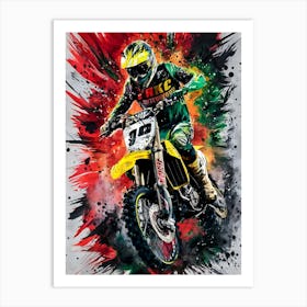 Motocross Rider Art Print