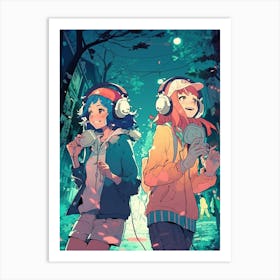 Lofi Girls 12 Art Print