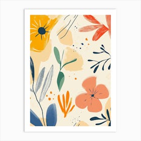 Abstract Floral Pattern 2 Art Print