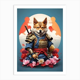 Samurai Dog 3 Art Print