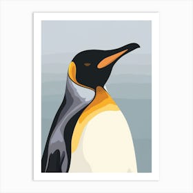 Emperor Penguin Salisbury Plain Minimalist Illustration 4 Art Print