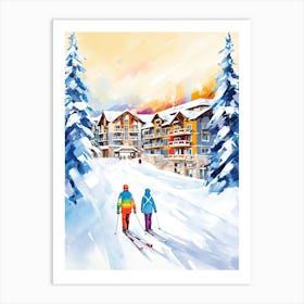 Sun Peaks Resort   British Columbia Canada, Ski Resort Illustration 1 Art Print