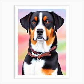 Entlebucher Mountain Dog 3 Watercolour Dog Art Print