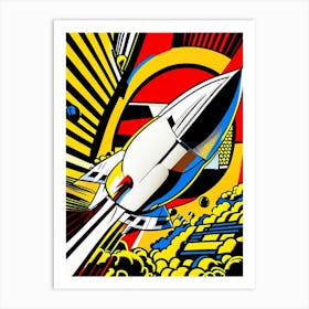 Spacecraft Bright Comic Space Art Print