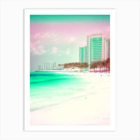Cancun Mexico Soft Colours Tropical Destination Art Print