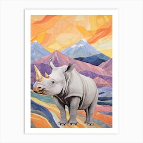 Rhino The Nature 1 Art Print