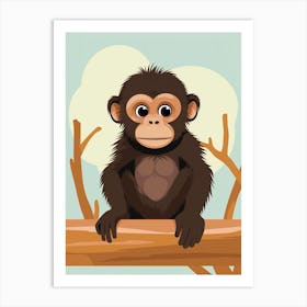 Baby Animal Illustration  Gorilla 4 Art Print