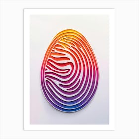 Fingerprint Icon Art Print
