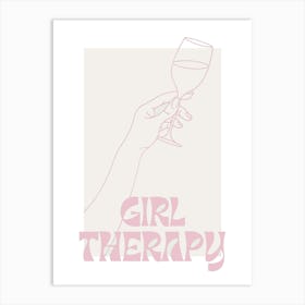 Girl Therapy Pink Art Print