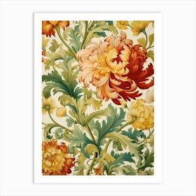 Floral Wallpaper 332 Art Print