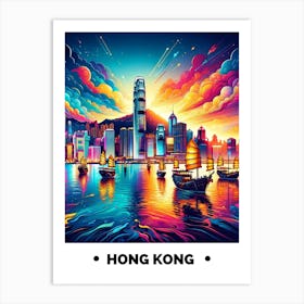 Hong Kong Skyline Art Print