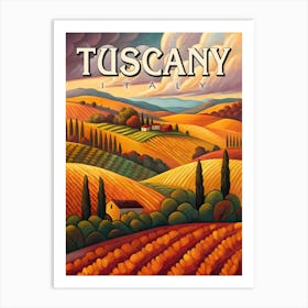 Tuscany Italy Vintage Art Print