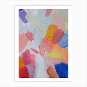 Abstract Painting Bright Colour Pallette Art Print