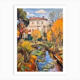 Autumn City Park Painting Villa Doria Pamphili Rome Italy 2 Art Print