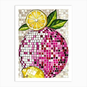 Mosaic Lemon Art Print