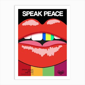 Speak Peace Fruity 1 Art Print