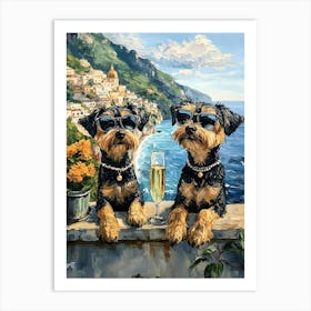 Frenchies Drink 9 Art Print