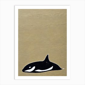 Orca (Killer Whale) Linocut Art Print