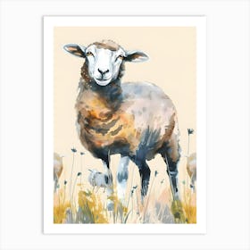 Sheep In The Field Art Print