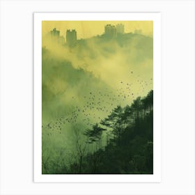 Birds In The Fog Art Print