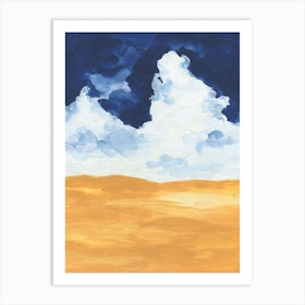 Horizon Abstract Clouds Art Print