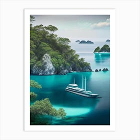 Mergui Archipelago Myanmar Soft Colours Tropical Destination Art Print