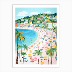 Patong Beach, Phuket, Thailand, Matisse And Rousseau Style 3 Art Print