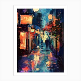 Night In The City 1 Art Print