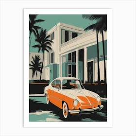 Car In Miami Art Print