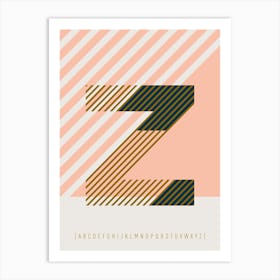 Z Typeface Alphabet Art Print