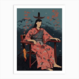 Samurai Illustration 6 Art Print