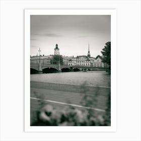 Stockholm in Black and White Art Print