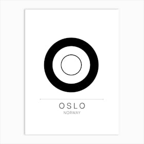 Oslo City Typography Art Print