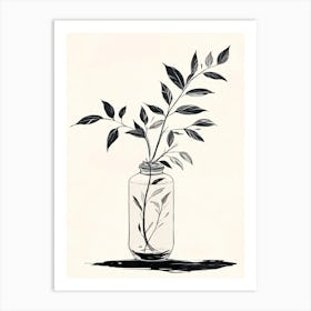 Plant In A Jar Art Print