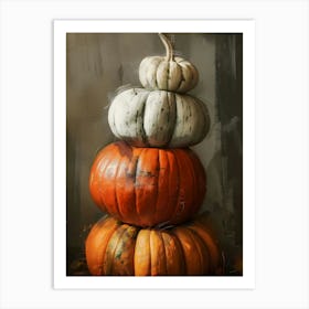 Stack Of Pumpkins Art Print