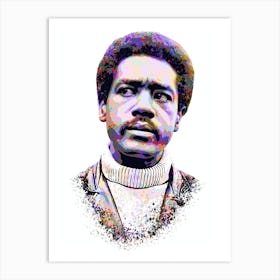 Bobby Seale Splash Colorful Art Art Print