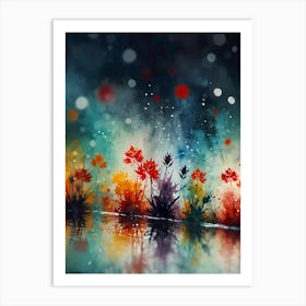 Flowers In The Water Art Print