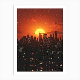 New York City Skyline 3 Art Print