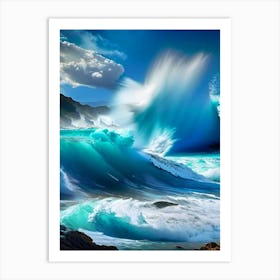 Crashing Waves Landscapes Waterscape Photography 2 Art Print