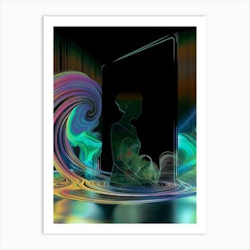 Trippy art, futuristic art, artwork print, "Another Dimension" Art Print